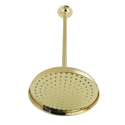 Kingston Brass Shower Scape 10-Inch Round Raindrop Brass Shower Head with 17-Inch Ceiling Mounted Shower Arm