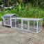 Cage à volaille 118 "avec entrée Range et collection de déchets en bois