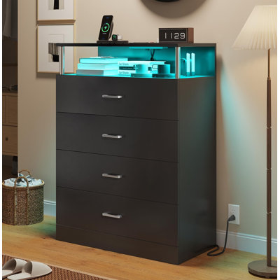 Commode à 4 tiroirs l 29,5 po Jahlisa