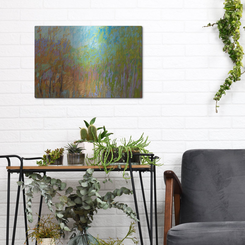 «Color Field 55» par Jane Schmidt, art mural en métal, H 12 po x l 16 po