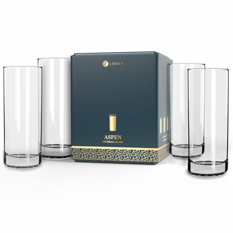 Verre à boire Libbey Aspen Highball, 10 onces, ensemble de 4