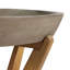 Ensemble de 2 chaises berçantes en fer avec table d'appoint en béton pour l'extérieur