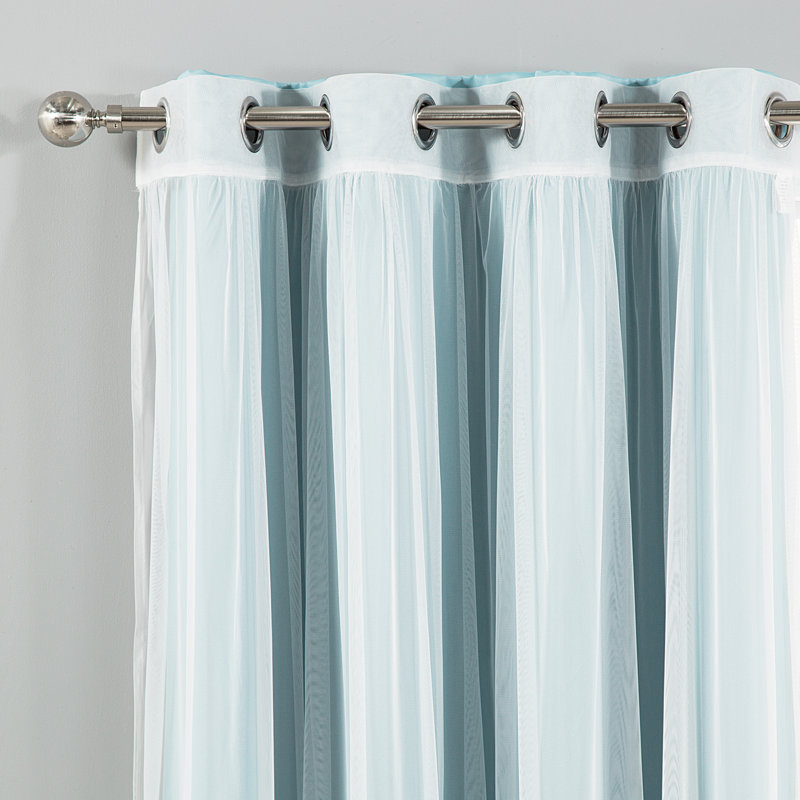 Panneau coulissant en polyester Natascha, L 52 po x L 63 po, Océan