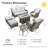5 - Person Wicker Outdoor Conversation Set, Patio Sofa & Swivel Chair Set with Fire Pit and Cushions-1395618202