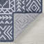 Tapis bleu marine / blanc en polypropylène tissé à la machine Hassett-976109103