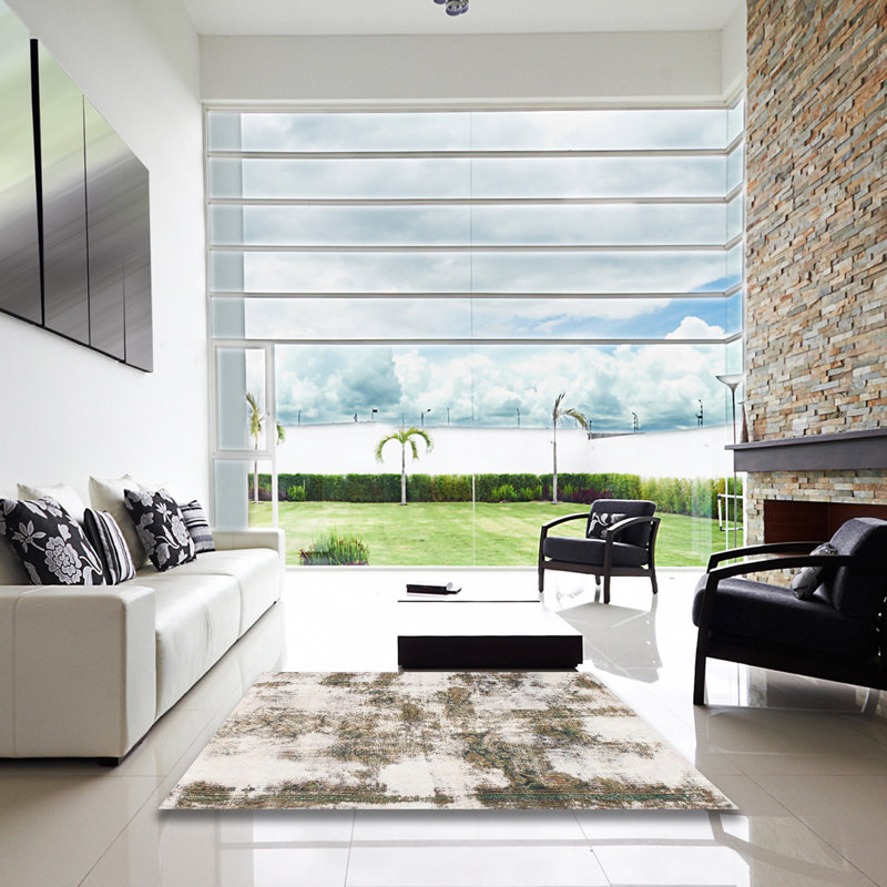 Tapis abstrait moderne 909, Carré 5 pi