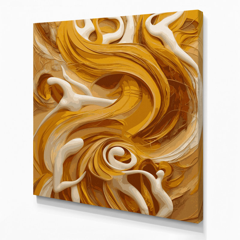 Art mural abstrait sur toile brune, H 16 po x l 16 po