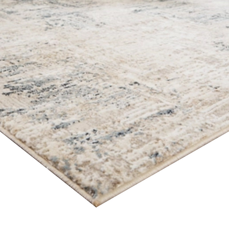Toer Medium Area Rug, Abstract Impression Art, Machine Woven, Gray, Rectangle 8' x 10'