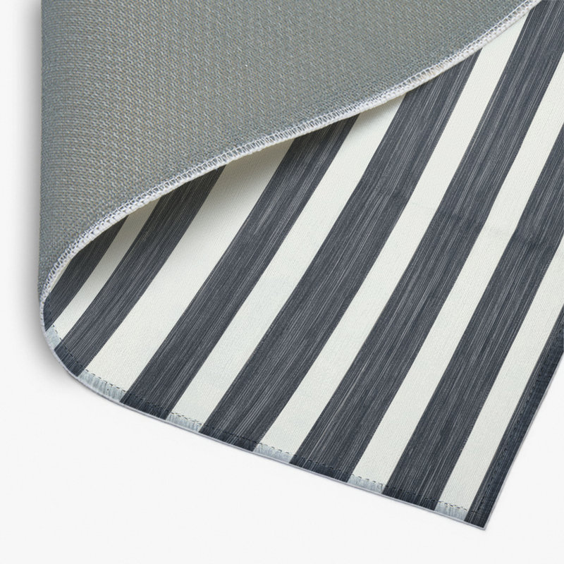 Tapis intérieur / extérieur blanc HorizontalStripes, Rectangulaire 2 pi x 3 pi