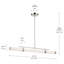 LED 1 Light Linear Chandelier with Clear Fluted Glass-111187500-111187502