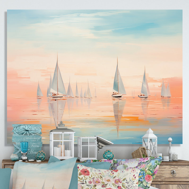 Borrayo Boat Serene Sailings - Impressions sur toile, Toile tendue, H 34 po x l 44 po x P 1,5 po