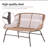 Leleifi 4 Pieces Patio Conversation Set, with Loveseat and Side Coffee Table