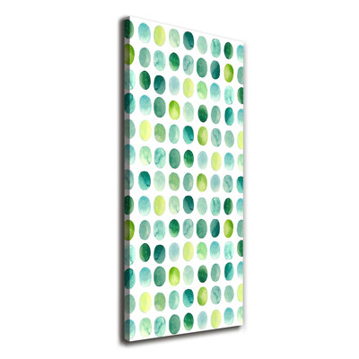 Green Dots - Wrapped Canvas Print