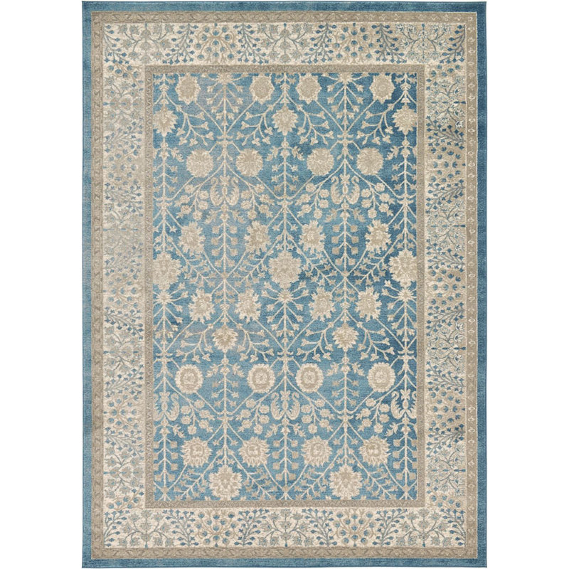 Linz Floral Indoor Rug, Rectangle 6' x 9'