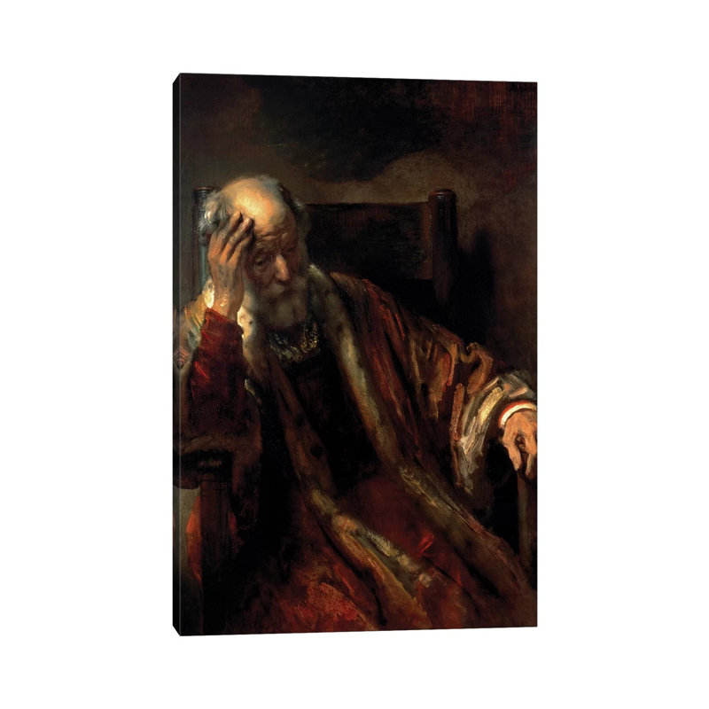 An Old Man In An Armchair by Rembrandt Van Rijn - Wrapped Canvas Gallery-Wrapped Canvas Giclée