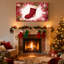 Ensemble de 3 impressions sur toile, chaussettes de Noël et flocons de neige-806157746