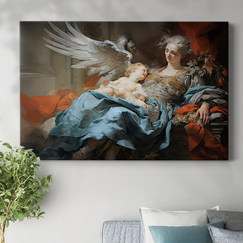 Angel Lxx - Toile tendue avec châssis Premium - Prêt à être accroché, H 12 po x l 18 po