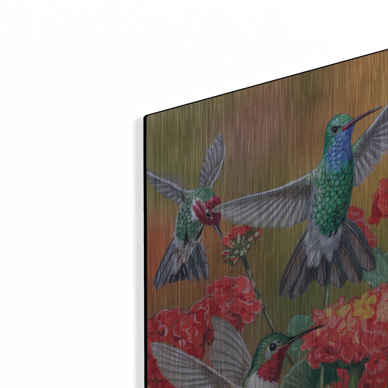 "Colibris et fleurs" par William Vanderdasson