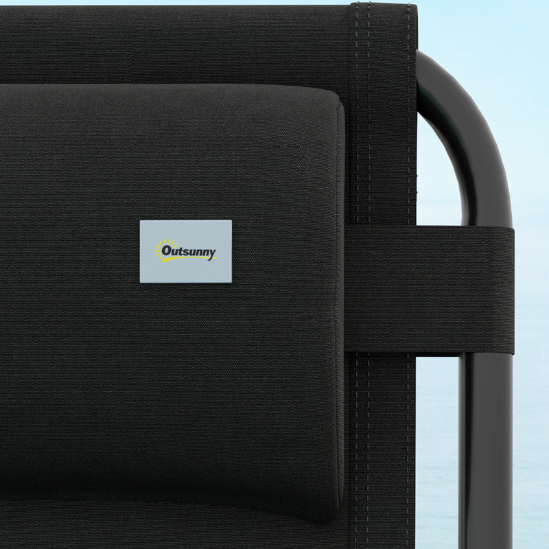 Outdoor Lounge Chair, Black