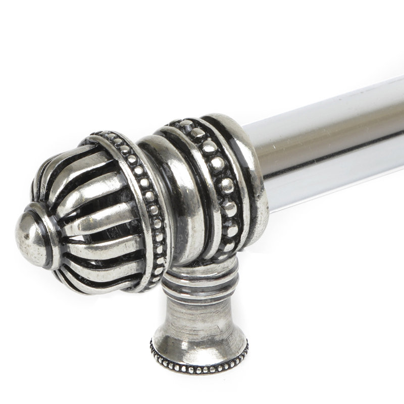 Cage à cricket avec petit faîteau à poignée longue 5/8 po, Argent argent, 12"