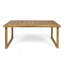 Table de salle à manger d'extérieur en bois d'acacia de 69 po, finition sablée naturelle