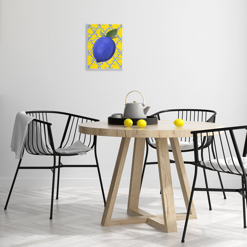 Blue Lemon over Yellow Wall Plaque, design by Matthew Piotrowicz
