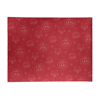 Tapis de zone rouge fait main