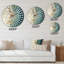 Anneville - Horloge murale peinture abstraite-1887683004