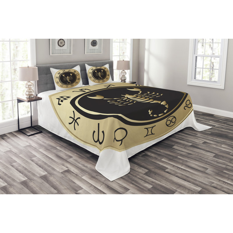 Agace No Pattern Bedspread with Pillow Shams, 220 x 264 cm