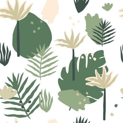 Leaves Peel & Stick Wallpaper N013235