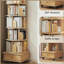 Bibliothèque rotative à 6 niveaux, bibliothèque pivotante à 360 ° avec roulettes, tour de bibliothèque rotative-1378018341-1378018340