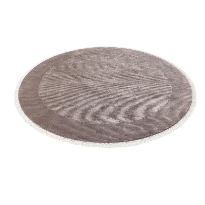 Tapis rond brun clair Howard