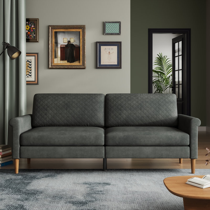 Canapé-lit 75 po Mosig, Polyester gris