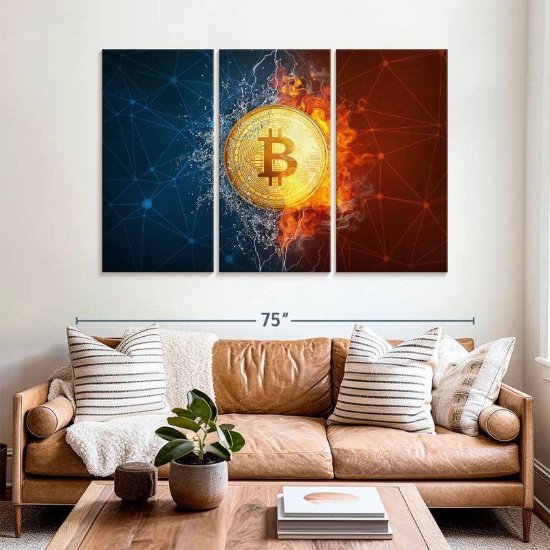Bitcoin Duality, 42" H x 65" W