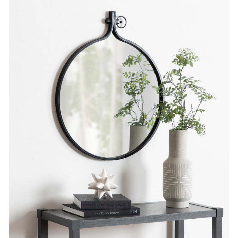 Ristaino Metal Mirror, Black, 28.5" x 23.5"
