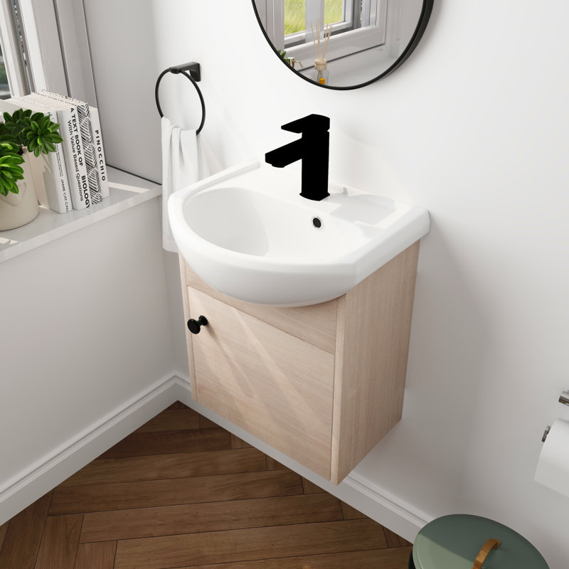 Ensemble de meuble-lavabo mural simple 18 po Quavonte
