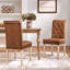 Padded Classic High Back Upholstered Dining Chairs With Solid Wood Legs-91533936