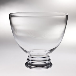 Glass Decorative Bowl, 9.38" H x 10.63" W x 10.63" D