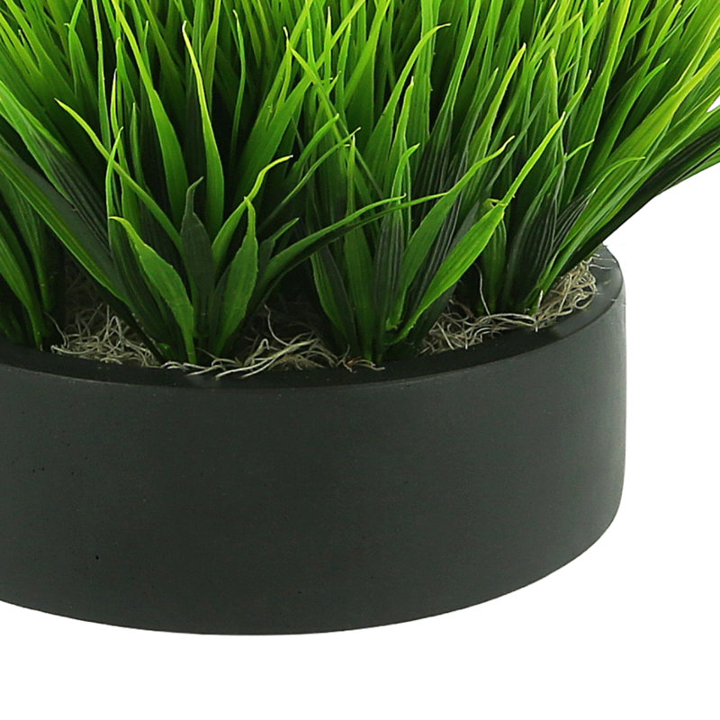 Grass Arrangement In A Round Fiberstone Planter