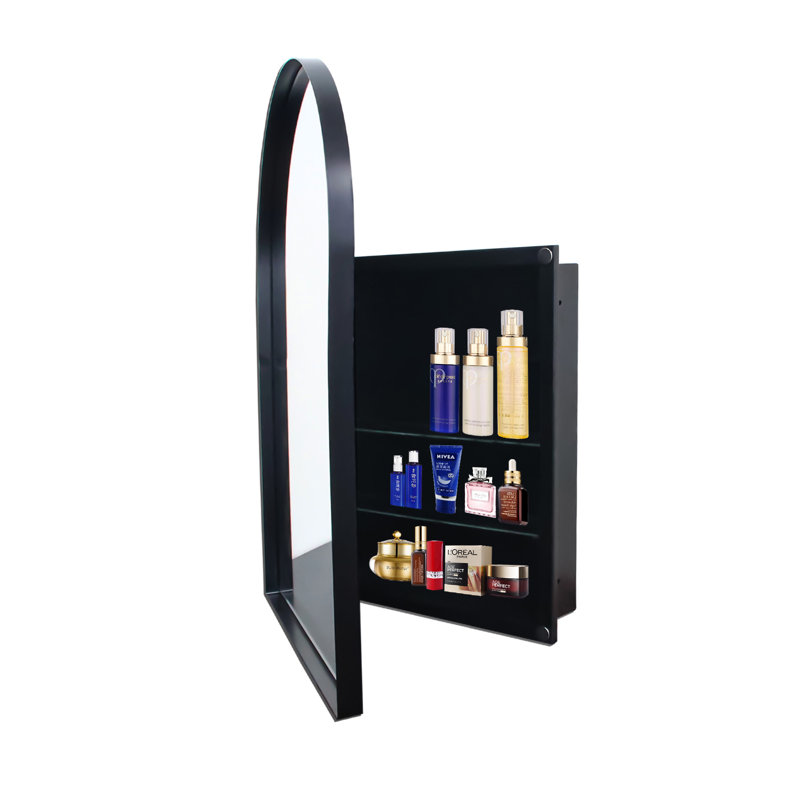 Pharmacie encastrée 24 po x 36 po, Noir mat