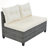8-Pieces Outdoor Wicker Round Sofa Set, Half-Moon Sectional Sets All Weather, Curved Sofa Set With Rectangular Coffee Table, PE Rattan Water-Resistant And UV Protected, Movable Cushion, Gray-38891326