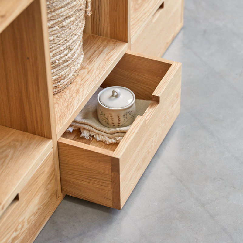 Miho Solid Wood Bookcase
