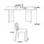 Table de salle à manger rectangulaire française rétro minimaliste
