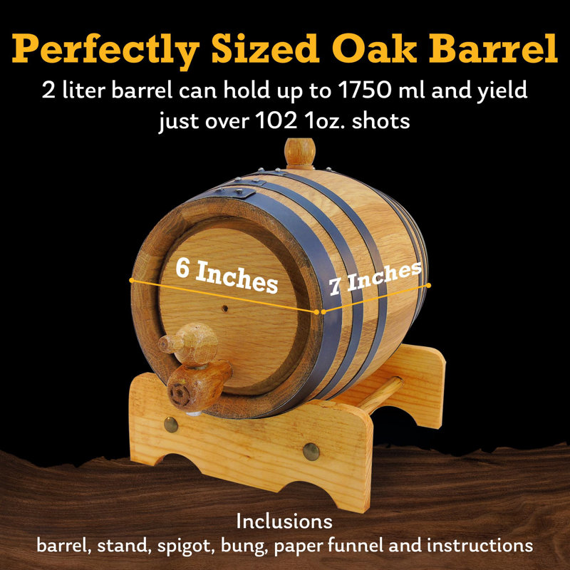 2 tonneaux de chêne de qualité supérieure de qualité distillerie pour le whisky vieilli, le rhum et plus