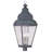 14in 4 Light Outdoor Post Lantern Pendant - Clear Water Glass Shade-101231142