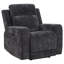 Fauteuil inclinable électrique Kennett gris foncé en chenille-1391470065