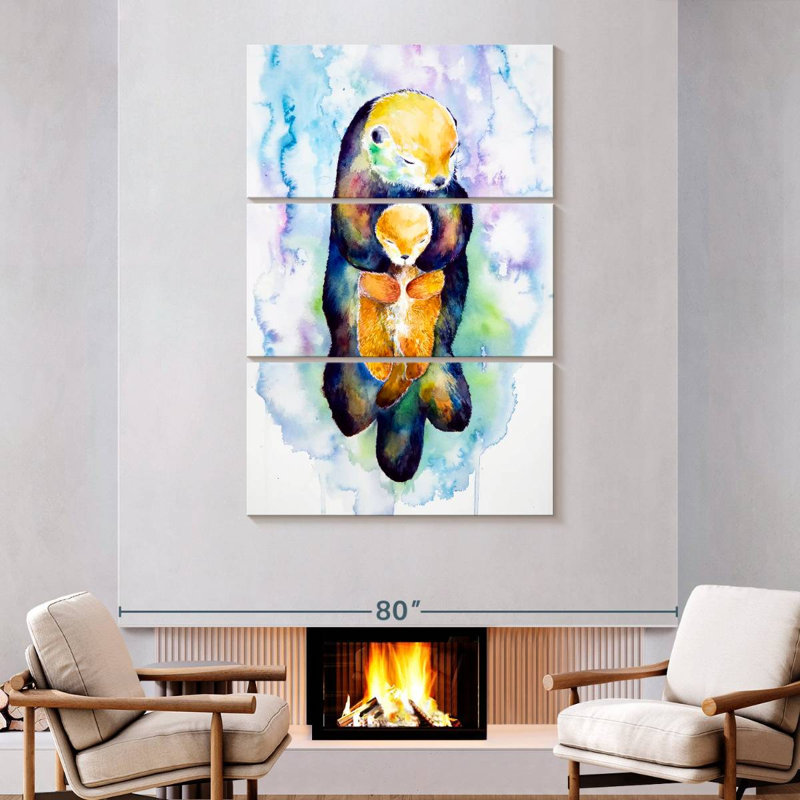 Brampt Dream On Otters, 74" H x 48" W