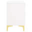 2 tables de chevet rectangulaires blanches - unité de rangement de chambre à coucher avec joints de style pour un rangement spacieux, visuel, inclus-409003922