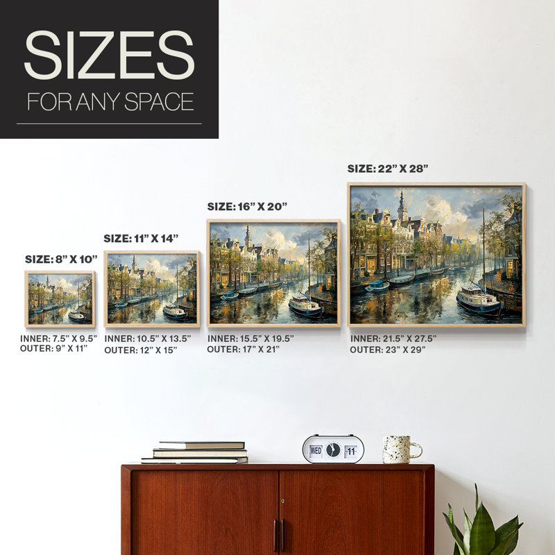 Nautical Series-CCX -Framed Print - Restickable, Natural, 11" H x 14" W