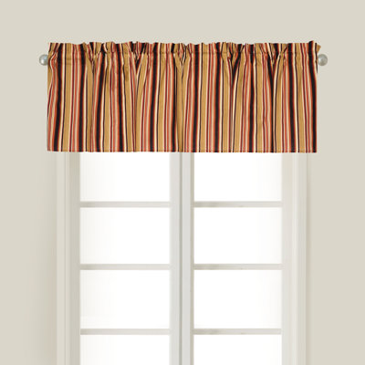 Cantonnière rayée en coton sur mesure 72 po